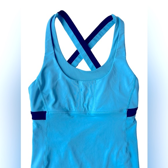 Lululemon Stuff Your Bra Blue Navy Tank Top - Picture 3 of 9